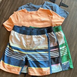 BUNDLE Reebok Bathing Suit shorts with shirts sets - 3 bottoms 2 tops Swim sets